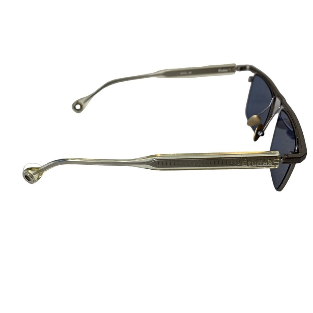 ETUDES STUDIO Karma Blue Lens Matte Silver Framed Sunglasses - Picture 4 of 14